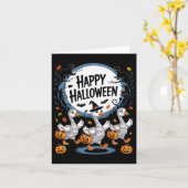 Halloween Gans Happy Haloween Gans Karte (Gelbe Blume)