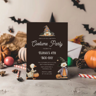 Halloween Gänse Kindergeburtstag Kostüm Party Einladung