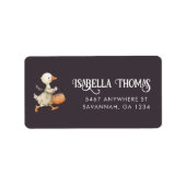 Halloween Gänsehaut-Kindergeburtstag-Rücksendeadre Adressaufkleber (Vorne)