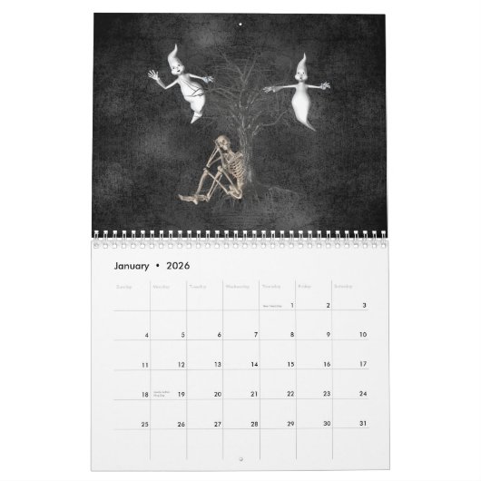Halloween ganzes Jahr lang Kalender (Jan 2026)