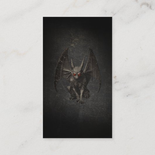 Halloween Gargoyle Visitenkarte (Rückseite)