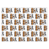 Halloween-Gartenzwerg-Tischdecke Tischdecke (Vorderseite (Horizontal))