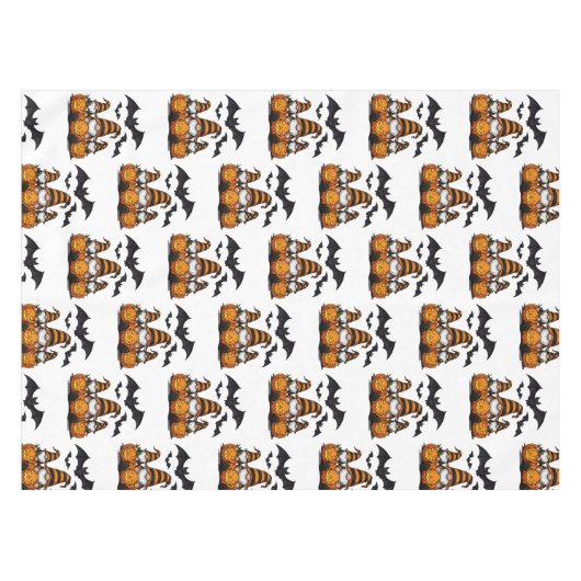 Halloween-Gartenzwerg-Tischdecke Tischdecke (Vorderseite (Horizontal))