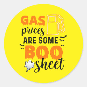Halloween Gas Prices Are Some Boo Birthday Runder Aufkleber