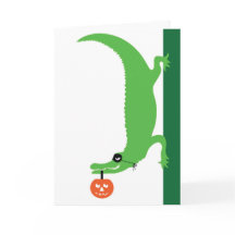 Halloween Gator Card