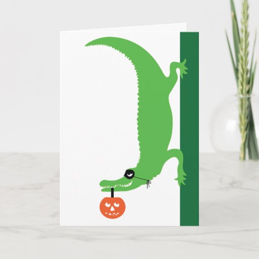 Halloween Gator Card Karte (Vorderseite)