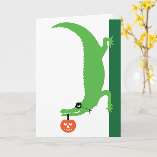 Halloween Gator Card Karte (Gelbe Blume)