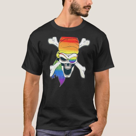 Halloween Gay Hintern Pirate Beängstigende Piraten T-Shirt (Vorderseite)