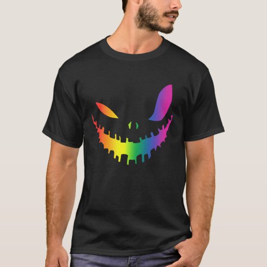 Halloween Gay Lesbians Pride Pumpkin LGBT Pride T-Shirt (Vorderseite)