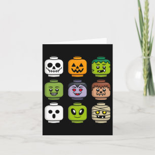 Halloween Gebäude Brick Head Pumpkin Ghost Zombie Karte
