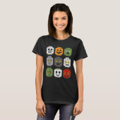 Halloween Gebäude Brick Head Pumpkin Ghost Zombie T-Shirt (Vorne ganz)