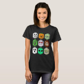 Halloween Gebäude Brick Head Pumpkin Ghost Zombie T-Shirt (Vorne ganz)