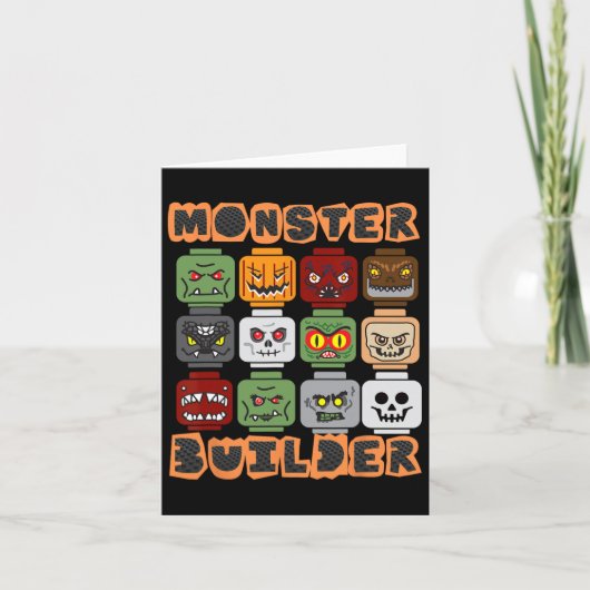Halloween Gebäude Bricks Monster Builder Brick He Karte (Vorderseite)