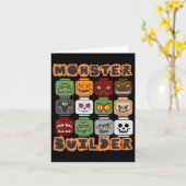 Halloween Gebäude Bricks Monster Builder Brick He Karte (Gelbe Blume)