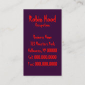 Halloween-Gebräu ~ Visitenkarte (Rückseite)