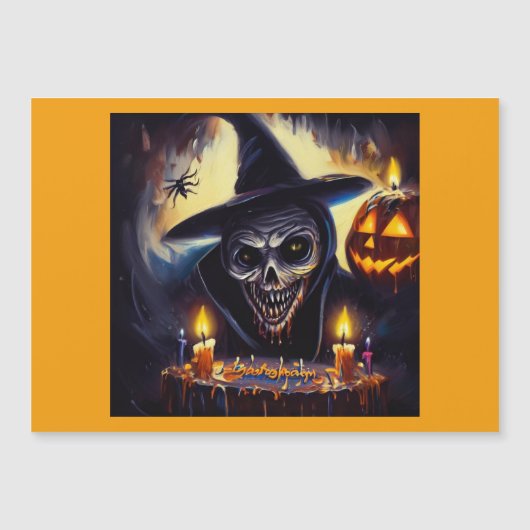Halloween - Geburtstag 7 Magnetkarte (Vorderseite)