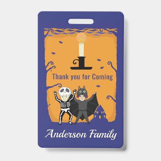 Halloween Geburtstag Danke Ausweis (Vorderseite)