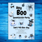 Halloween Geburtstag Einladungs-Boys Hey Boo Spook Einladung