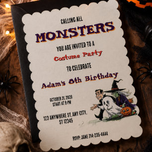 Halloween Geburtstag Kinderparty Halloween Einladung