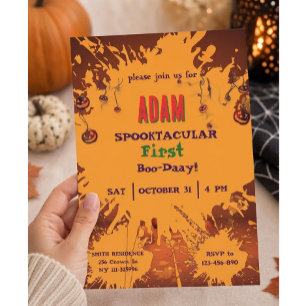 Halloween Geburtstag Kinderparty Halloween  Einladung