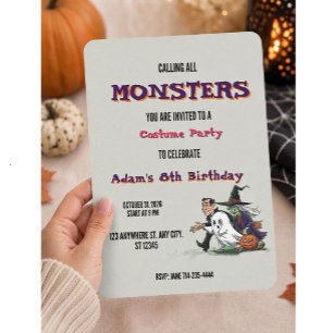 Halloween Geburtstag Kinderparty Halloween Einladung