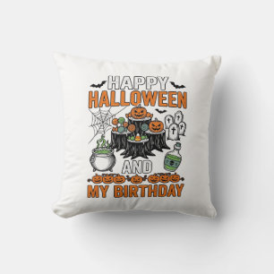 Halloween Geburtstag Vintage Kürbis Party Design_1 Kissen