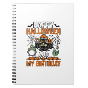 Halloween Geburtstag Vintage Kürbis Party Design_1 Notizblock