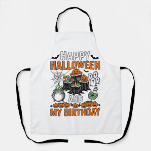 Halloween Geburtstag Vintage Kürbis Party Design_1 Schürze