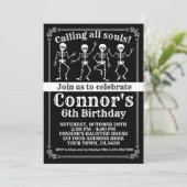 Halloween-Geburtstags-Einladung Einladung (Stehend Vorderseite)