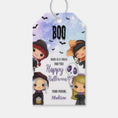 Halloween Geburtstags-Geschenketiketten Geschenkanhänger (Vorderseite)