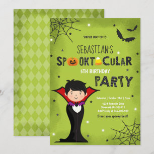 Halloween-Geburtstags-Invite-Vampire-Halloween-Par Einladung