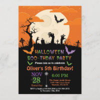 Halloween-Geburtstags-Party Einladung