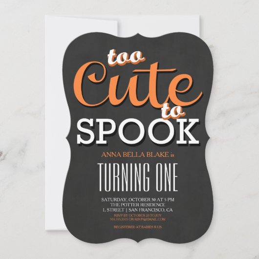 Halloween-Geburtstags-Party Einladung (Vorderseite)