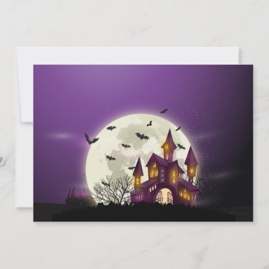 Halloween-Geburtstags-Party Einladung (Rückseite)