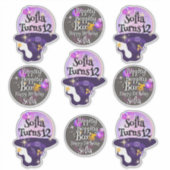 Halloween Geburtstags-Stickerbogen  Aufkleber (Vorderseite)