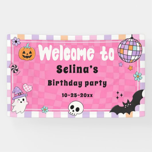 Halloween-Geburtstagsfeier Banner (Horizontal)