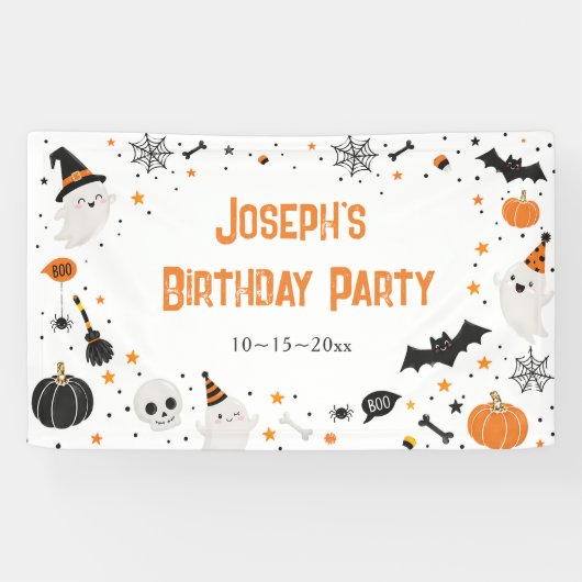 Halloween-Geburtstagsfeier Banner (Horizontal)