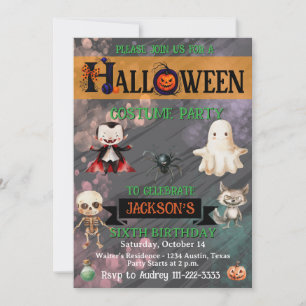 Halloween Geburtstagsfeier für jedes Alter Einladung