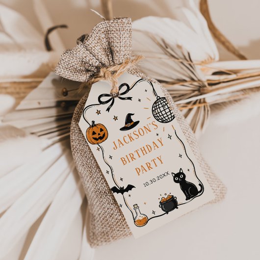 Halloween-Geburtstagsfeier Geschenkanhänger