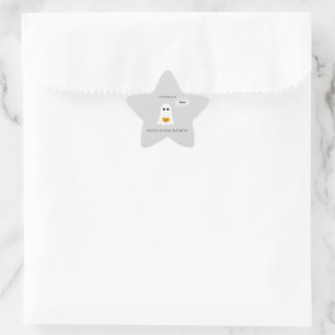 Halloween Geburtstagsfeier Minimales Geistdesign Stern-Aufkleber