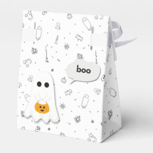 Halloween-Geburtstagsfeier Minimales Geisterdesi Geschenkschachtel