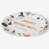 Halloween-Geburtstagsfeier Pappteller (Schrägansicht)