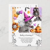 Halloween Geburtstagsfeier Postkarte (Vorne/Hinten)