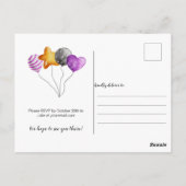 Halloween Geburtstagsfeier Postkarte (Rückseite)