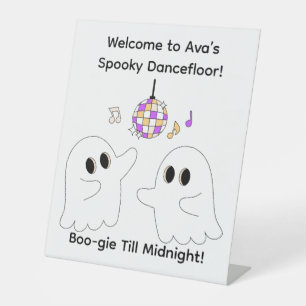 Halloween-Geburtstagsfeier Spukende Tanzfläche-G Sockelschild