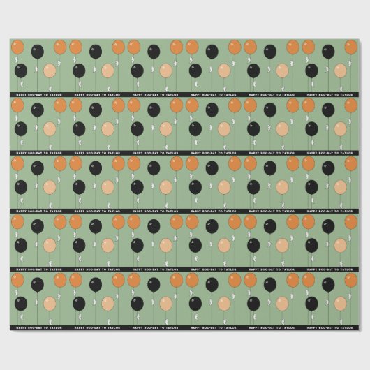 Halloween Geburtstagsgeschenk Geschenkpapier (Flach)