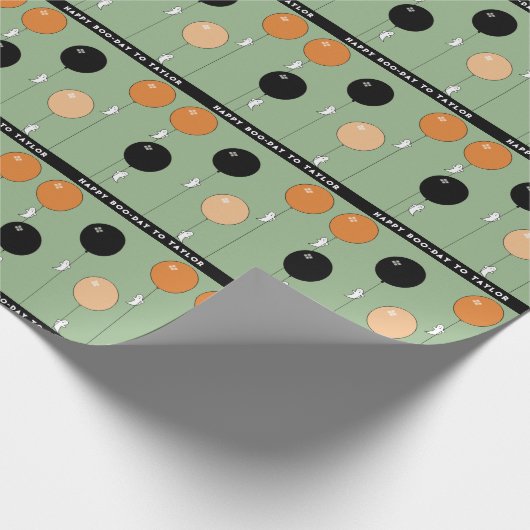 Halloween Geburtstagsgeschenk Geschenkpapier (Ecke)