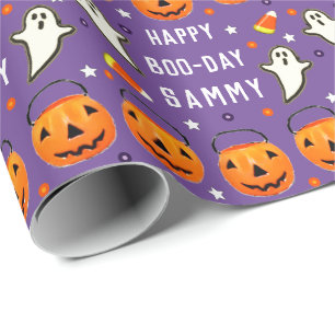Halloween Geburtstagsgeschenk im Oktober Geschenkpapier
