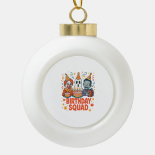 Halloween Geburtstagsgruppe Gruseliger Clown Geist Keramik Kugel-Ornament