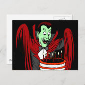 Halloween Geburtstagsgrüße Postkarte (Vorne/Hinten)